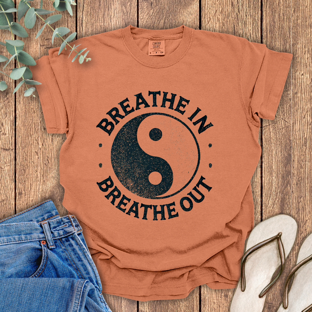 Yin Yang Breathe In Breathe Out T-Shirt