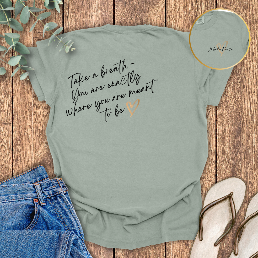 Inhale Peace Quote T-shirt