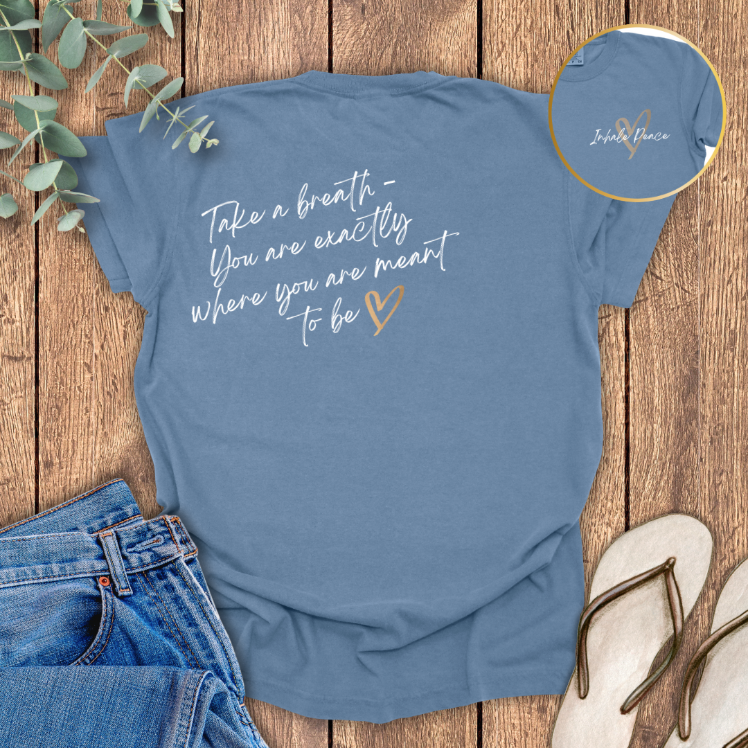 Inhale Peace Quote T-shirt