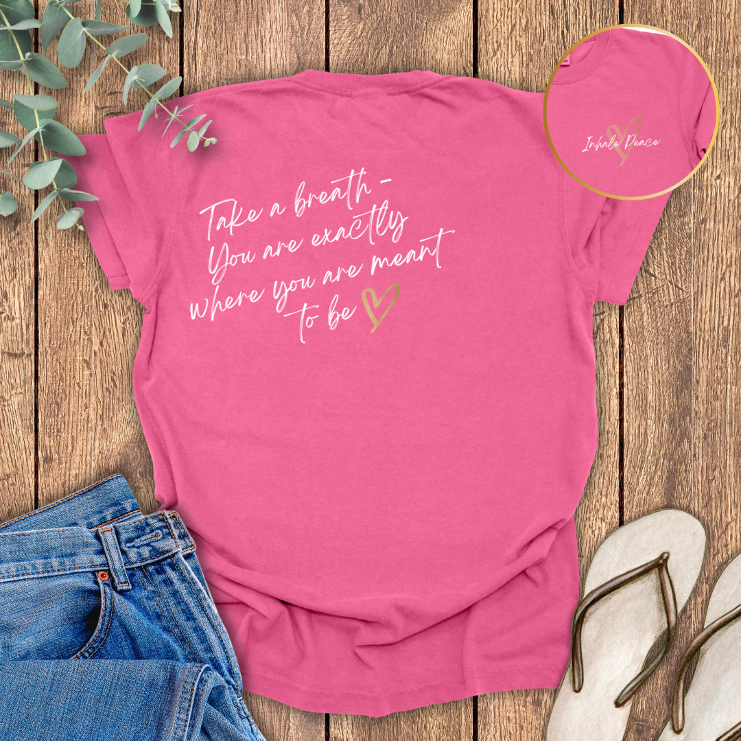 Inhale Peace Quote T-shirt