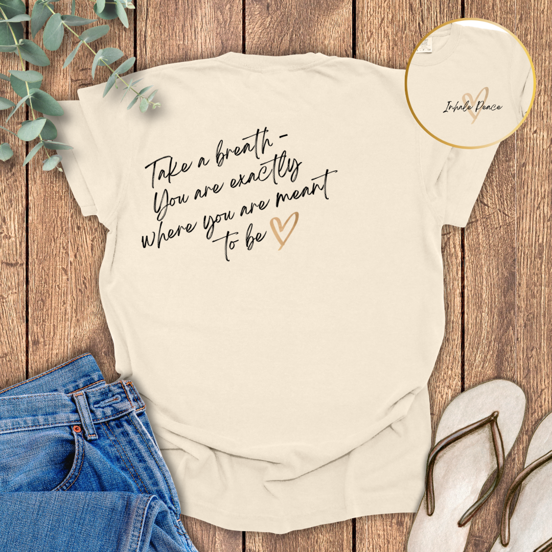 Inhale Peace Quote T-shirt