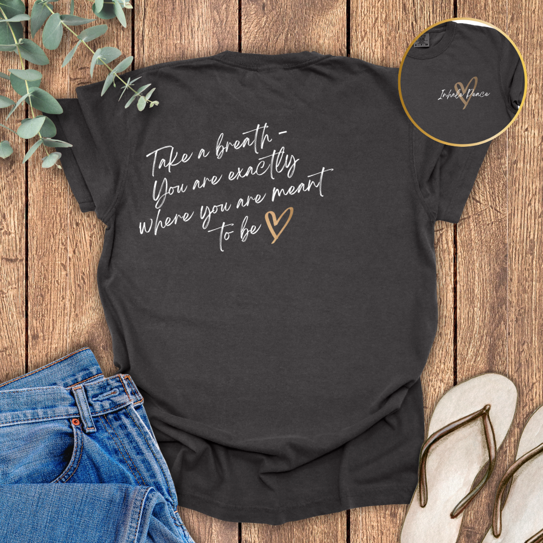 Inhale Peace Quote T-shirt